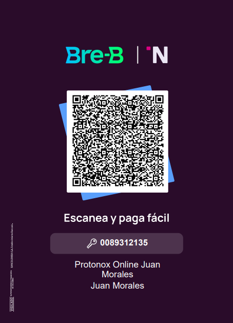 QR Nequi con clave Bre-B para pago Protonox